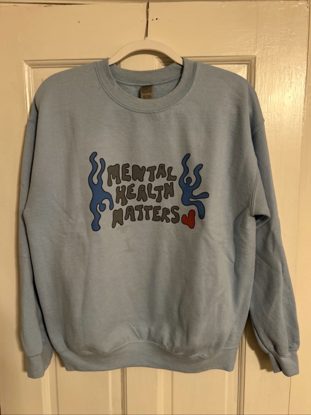 Light Blue Mental Health Matters Crewneck Sweatshirt